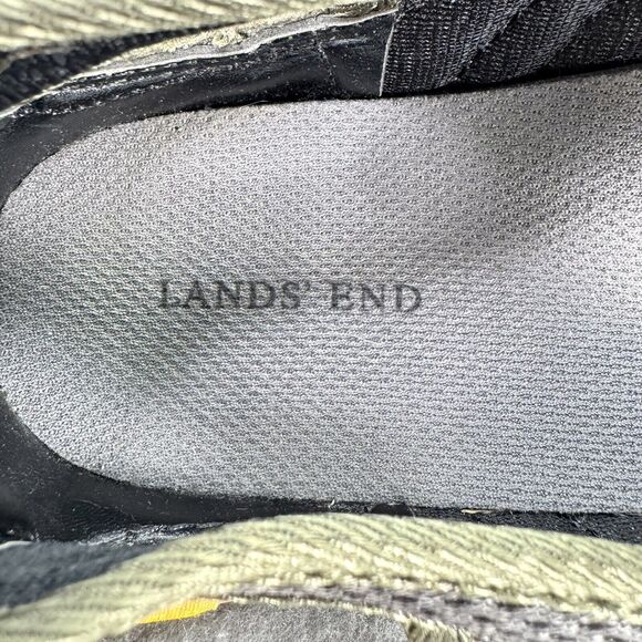 Lands' End Mary Jane Shoe Womens 8D Wide Green Gray Mesh Trekker Leather Hiking - Picture 12 of 12